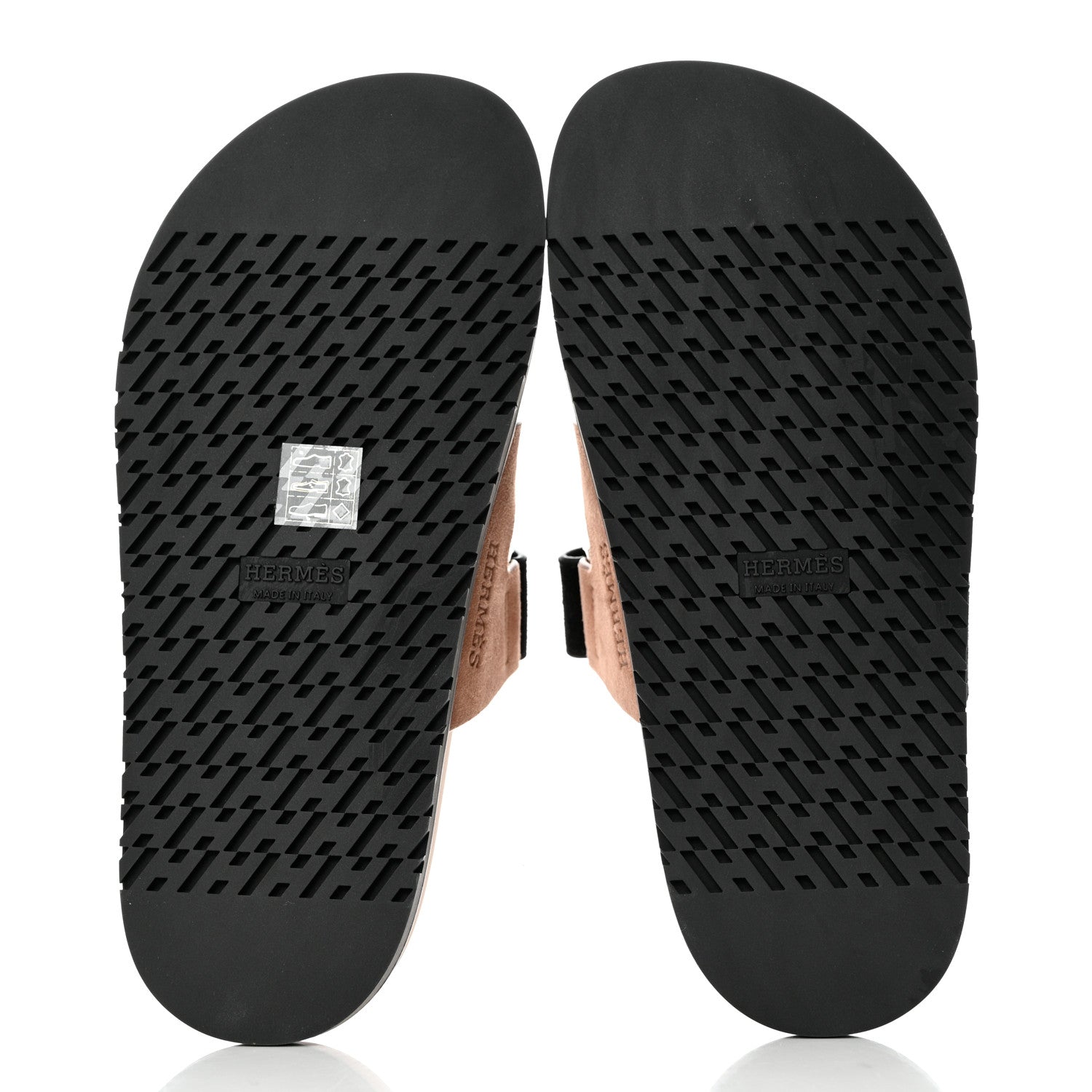 Hermes Suede Goatskin Womens Chypre Sandals 36 Rose Perle Black 5 of 10