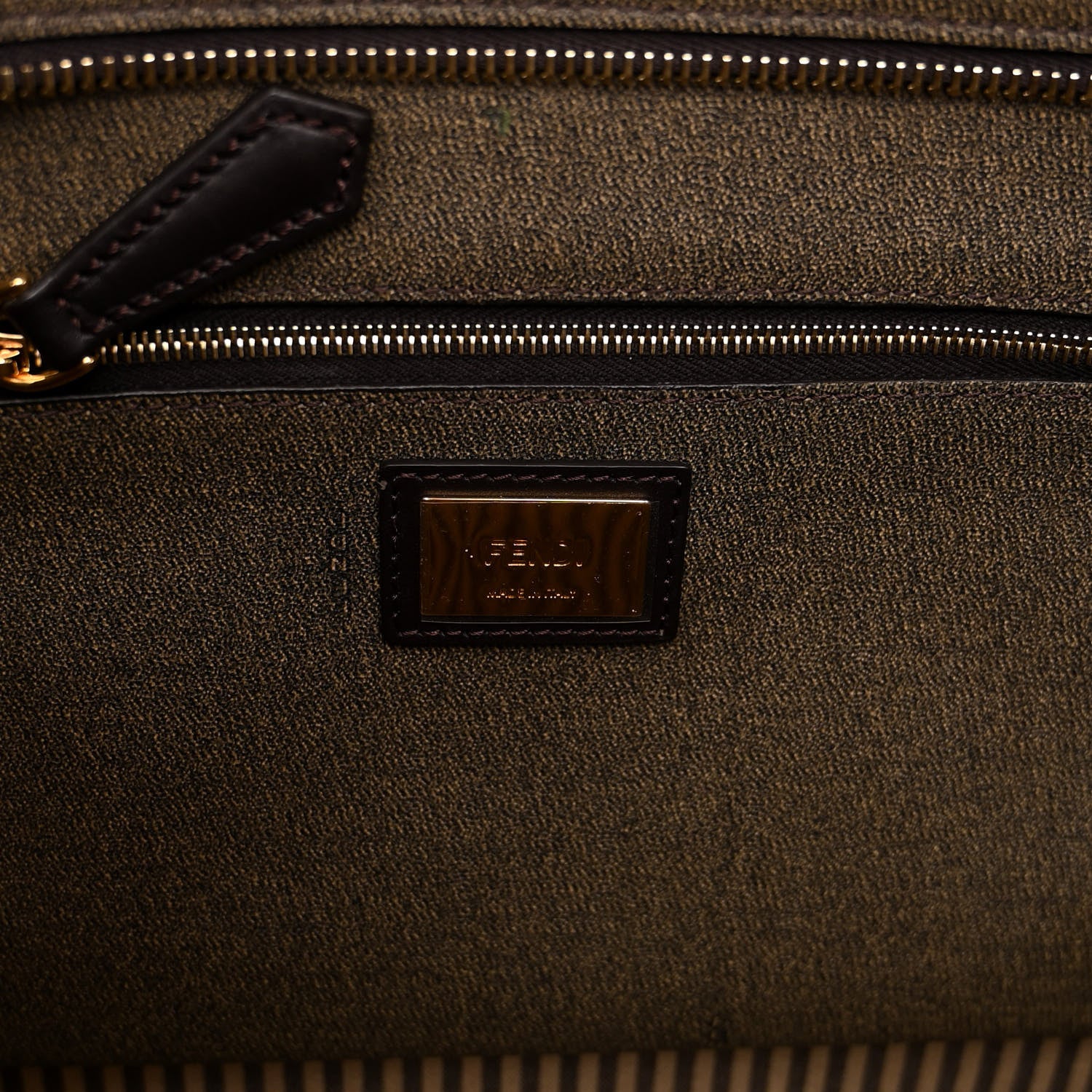 Fendi Zucca Spalmati Medium Roll Tote Tobacco Moro 6 of 9