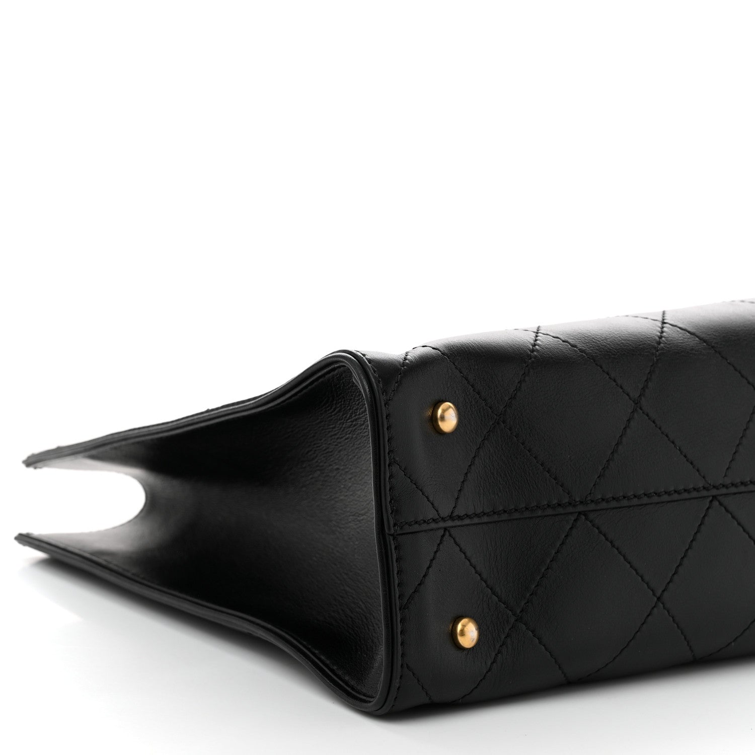 Chanel Calfskin Stitched Large Shopping Tote Black 9 of 11