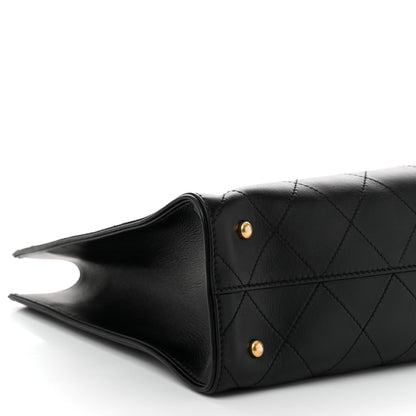 Chanel Calfskin Stitched Large Shopping Tote Black 9 of 11