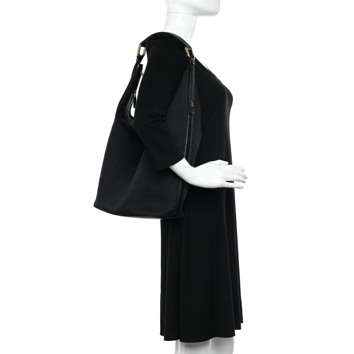 Gucci Monogram Hobo Black 2 of 11