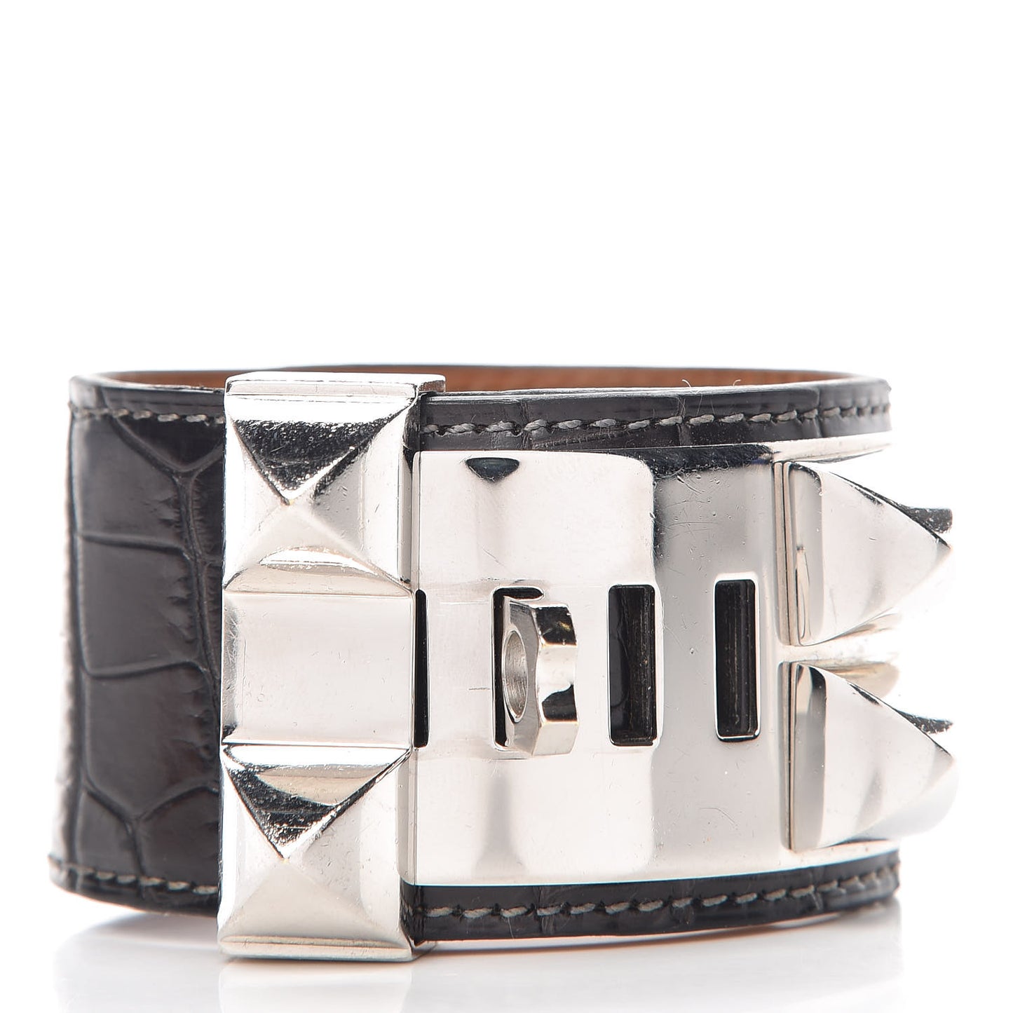 Matte Alligator Collier De Chien CDC Bracelet S Graphite