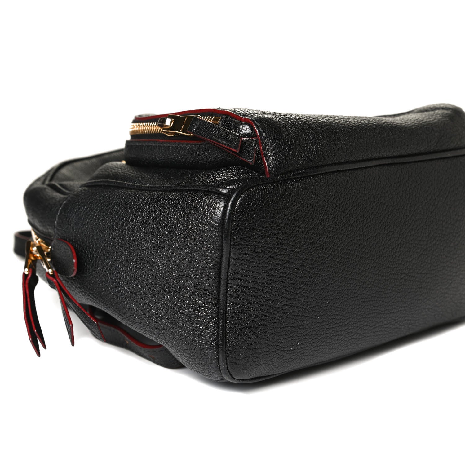 Miu Miu Goatskin Madras Backpack Black 16 of 24