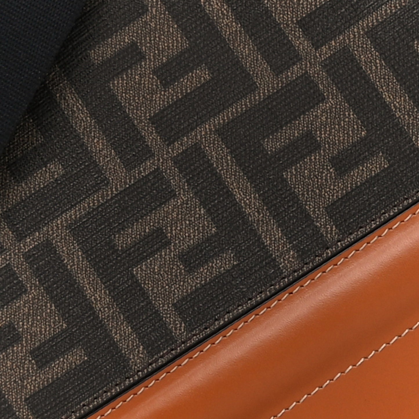 Glazed Fabric Vitello Cover FF 1974 Diagonal Bi-Color Medium Camera Case Tobacco Moro Cuoio