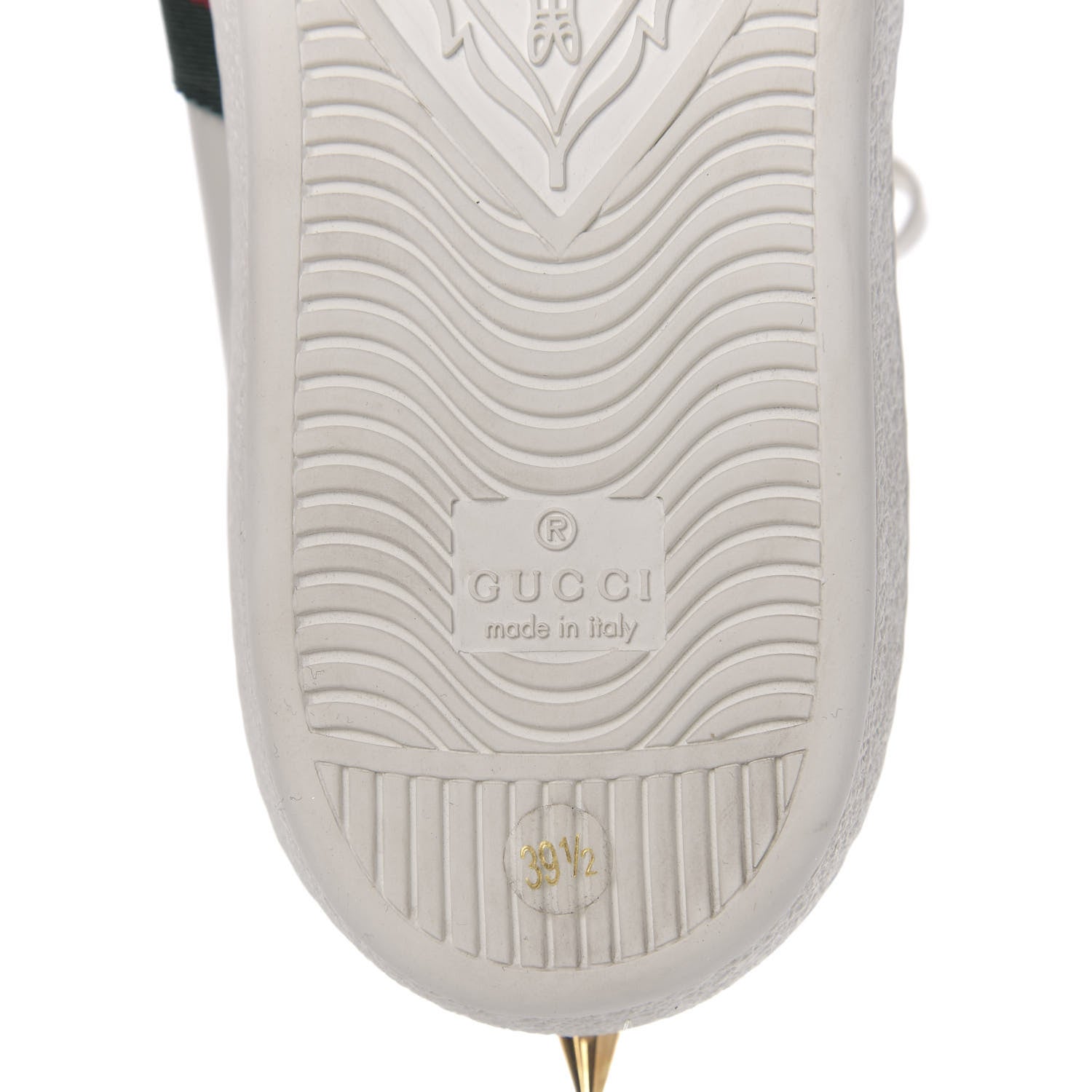Gucci Calfskin Web Pearl Studded Womens Ace Sneakers 39.5 White 8 of 8