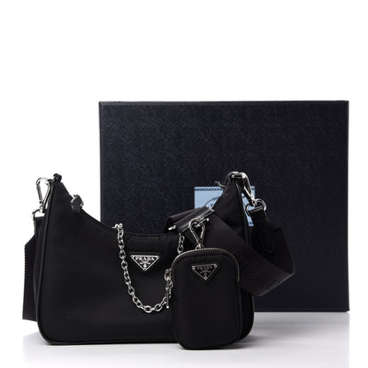Prada Nylon Re-Edition 2005 Shoulder Bag Black 12 of 12