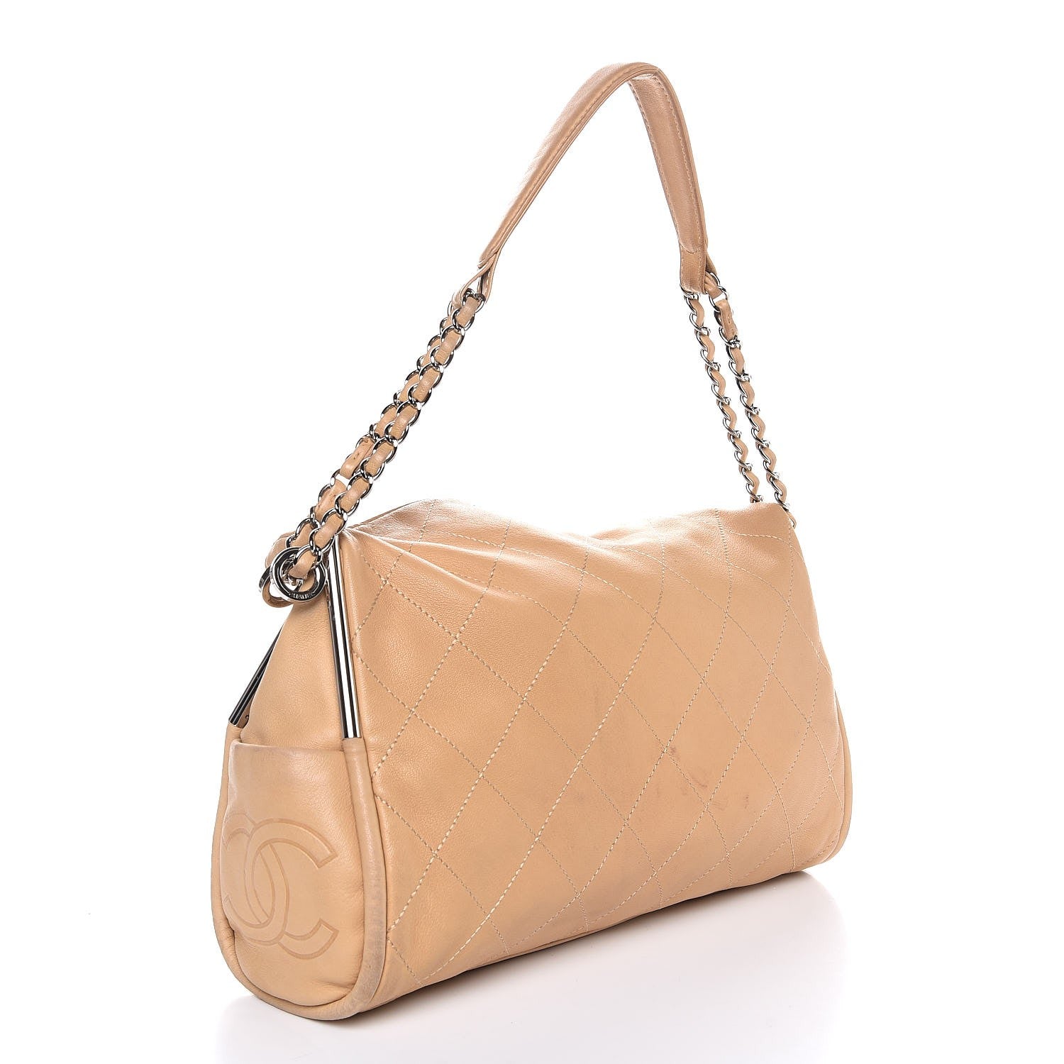Chanel Lambskin Stitched Medium Ultimate Soft Tote Beige 3 of 13