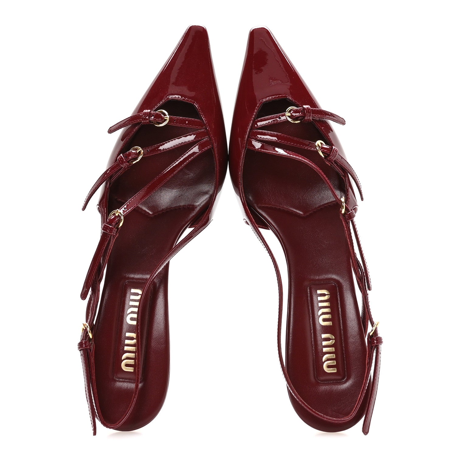 Miu Miu Vernice Buckle 55mm Slingback Pumps 38 Porpora 1917077