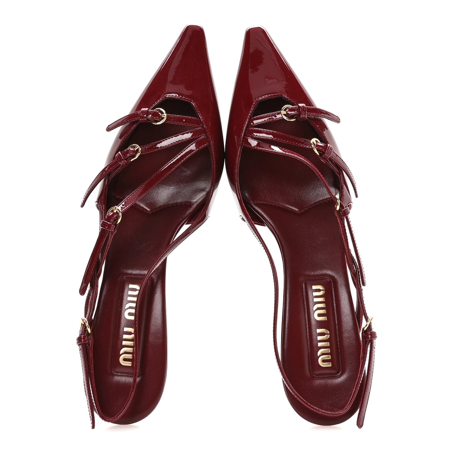 Vernice Buckle 55mm Slingback Pumps 38 Porpora