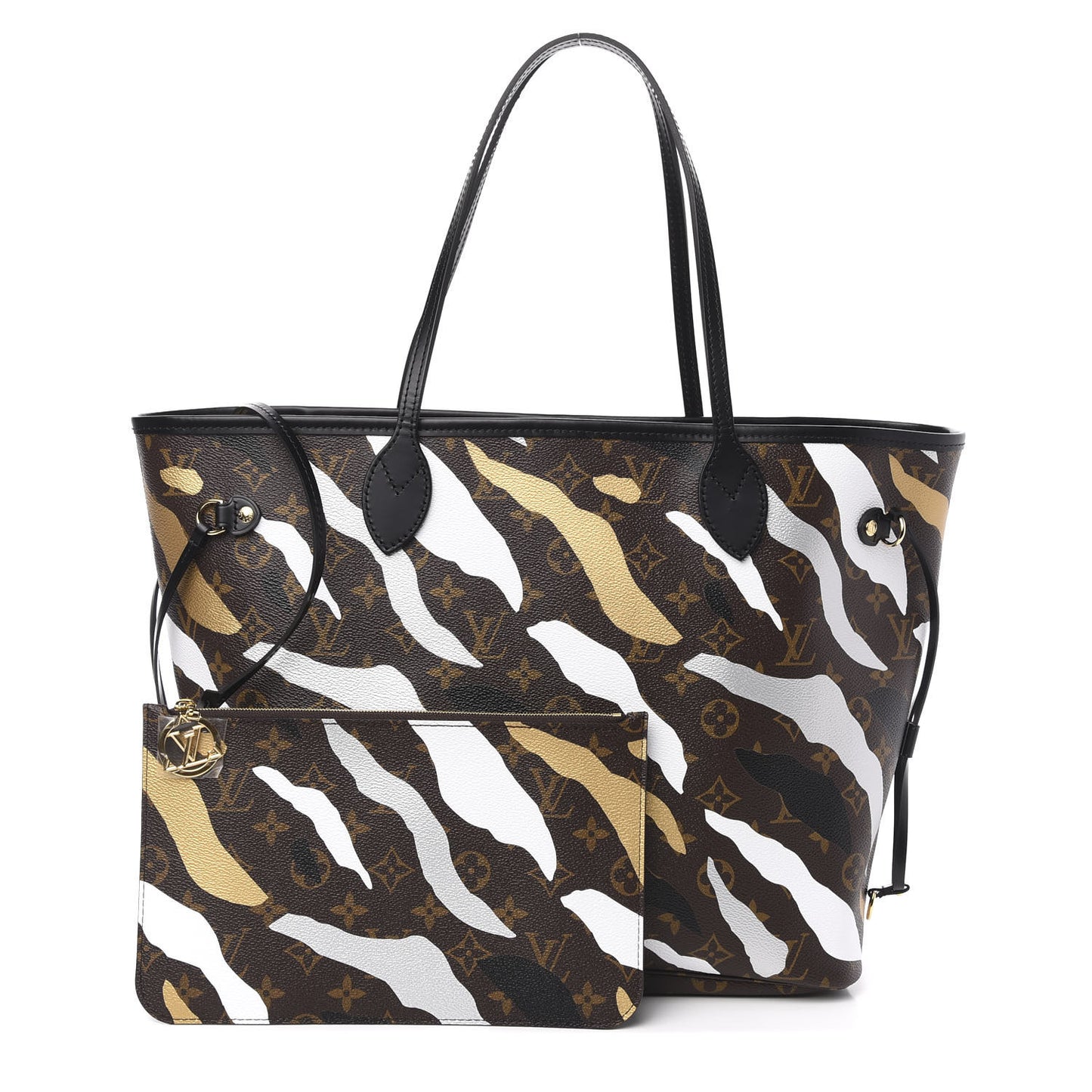 X LOL Monogram Neverfull MM Gold Silver