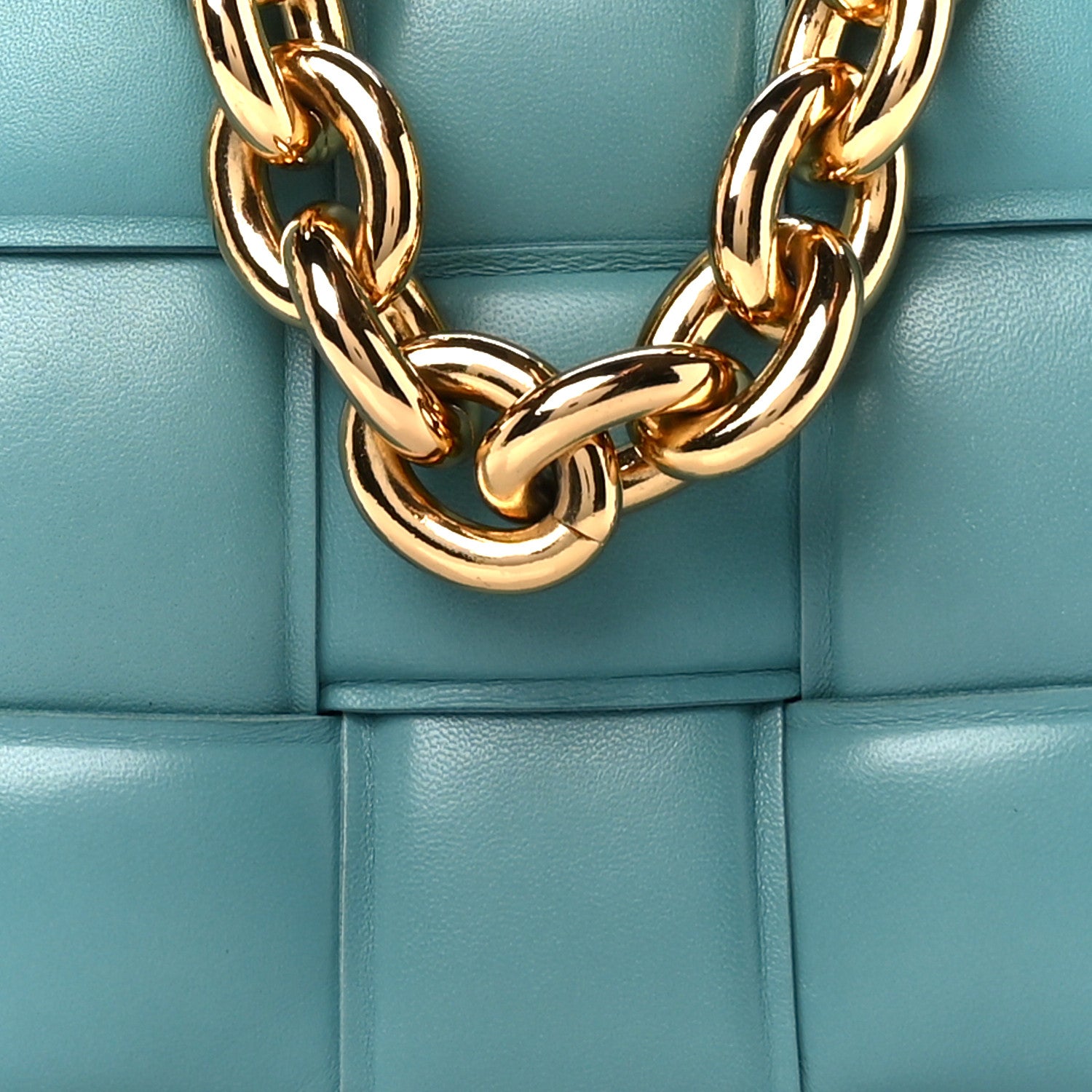 Bottega Veneta Lambskin Maxi Intreccio Padded Chain Cassette Crossbody Bag Mallard 10 of 12
