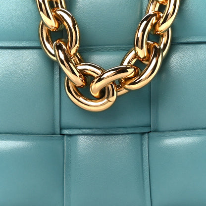 Bottega Veneta Lambskin Maxi Intreccio Padded Chain Cassette Crossbody Bag Mallard 10 of 12