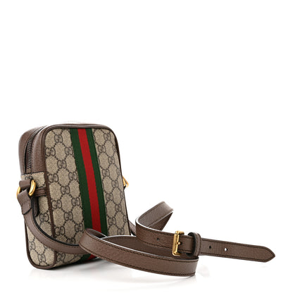 Gucci GG Supreme Monogram Web Mini Ophidia Messenger Brown 3 of 12