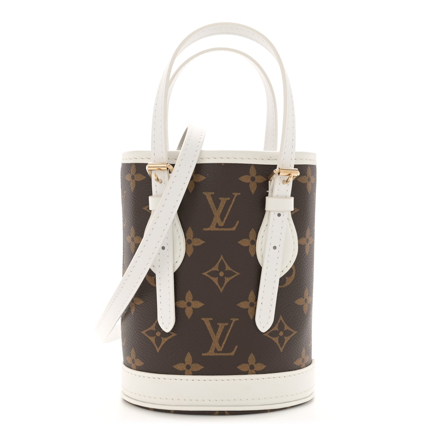 Monogram LV Match Nano Bucket Bag White
