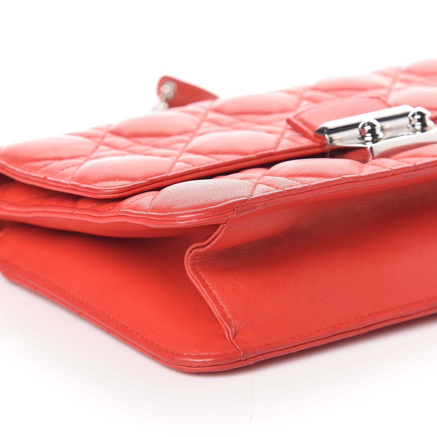Christian Dior Lambskin Cannage Miss Dior Promenade Pouch Vermillion 9 of 10