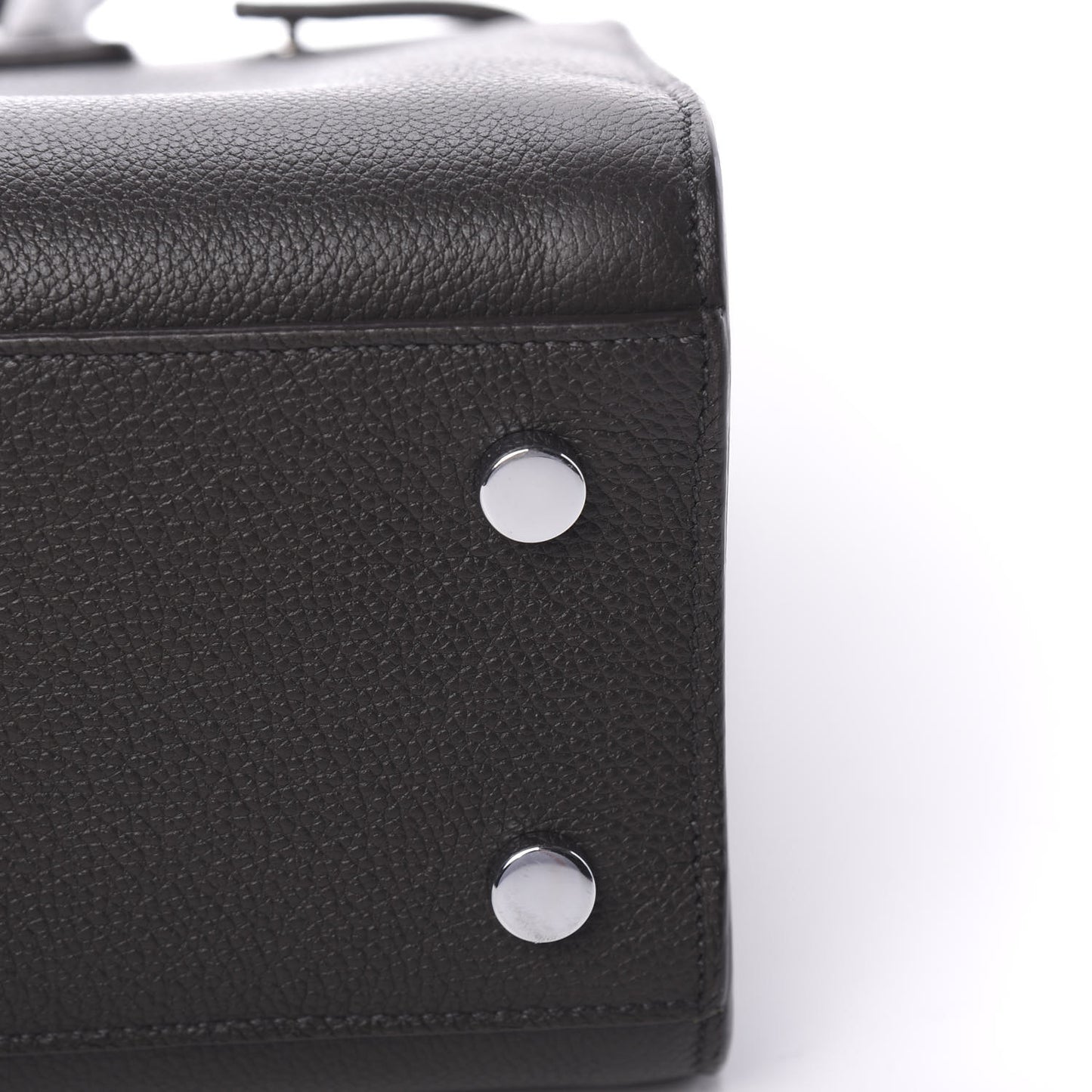 Grained Calfskin Baby Sac De Jour Coal