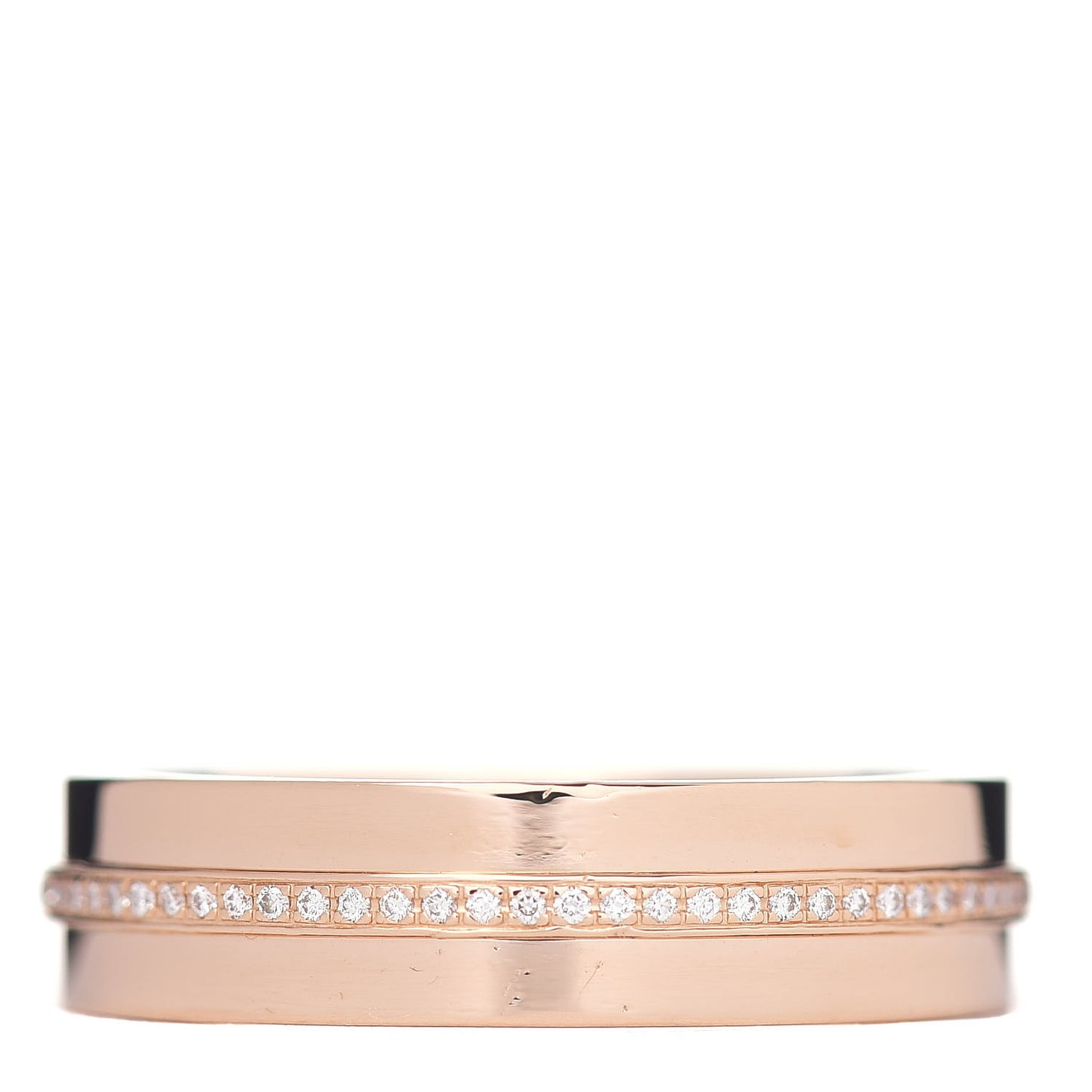 18K Rose Gold Diamond Wide T Two Ring 61 9.5