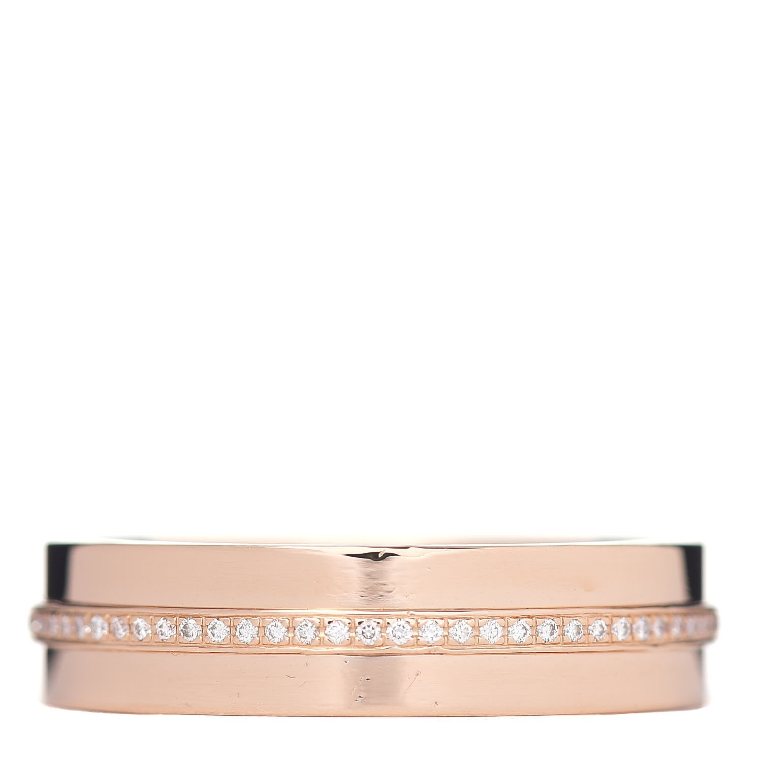 Tiffany 18K Rose Gold Diamond Wide T Two Ring 61 9.5 3 of 4