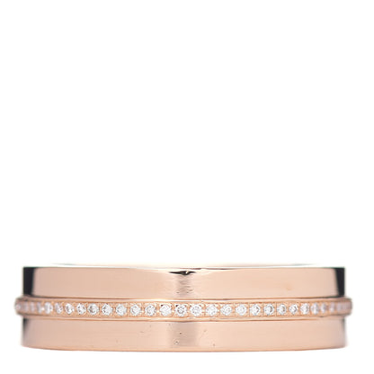 Tiffany 18K Rose Gold Diamond Wide T Two Ring 61 9.5 3 of 4