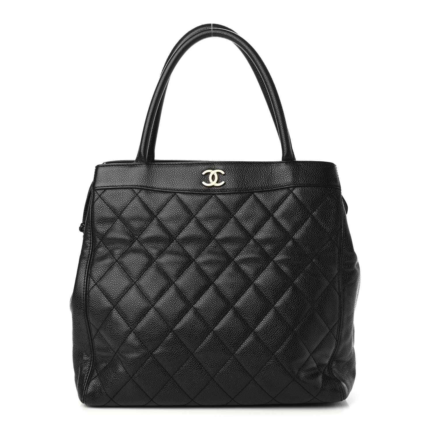 Chanel Caviar Quilted CC Shopping Tote Black 1 of 10