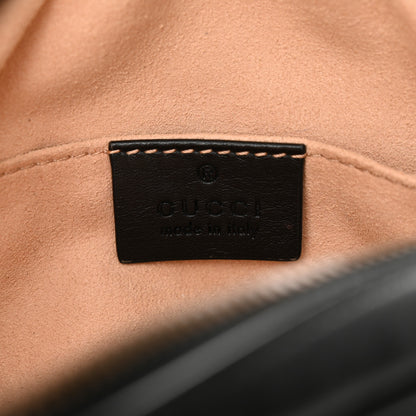 Gucci Calfskin Matelasse GG Marmont Belt Bag 85 34 Black 6 of 14