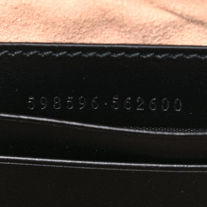 Gucci Calfskin Matelasse Mini GG Marmont Chain Crossbody Bag Black 7 of 10