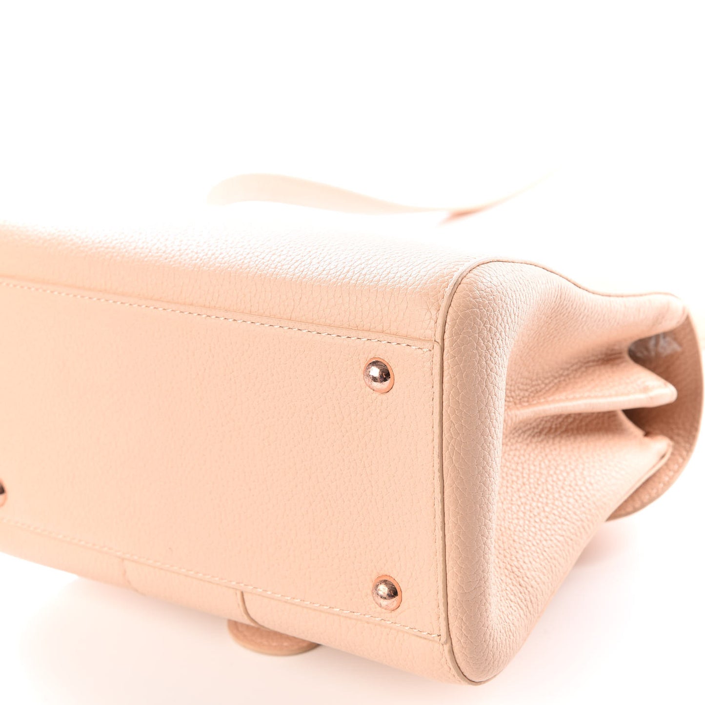 Grained Calfskin Mini Brillant Satchel Nude