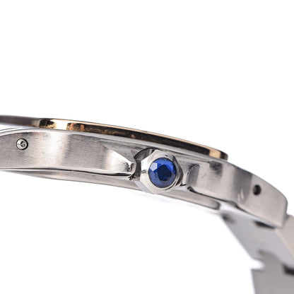 Cartier Stainless Steel 18K Yellow Gold 24mm Santos De Cartier Galbee Quartz Watch 7 of 7