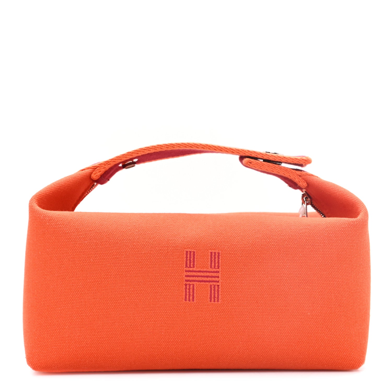 Hermes Canvas Small Bride-A-Brac Pouch Orange Feu 1 of 6