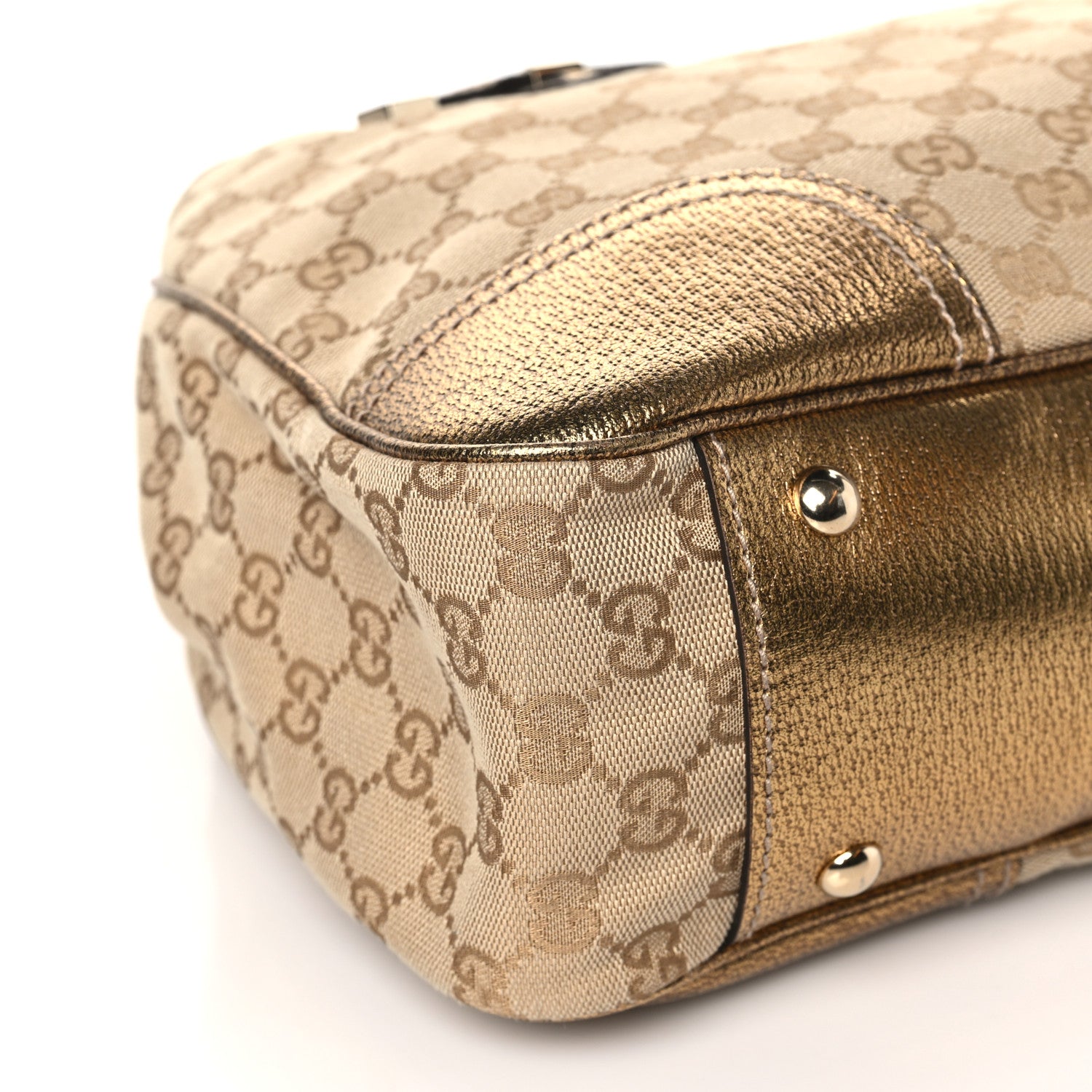 Gucci Monogram Medium Princy Tote Gold 9 of 11