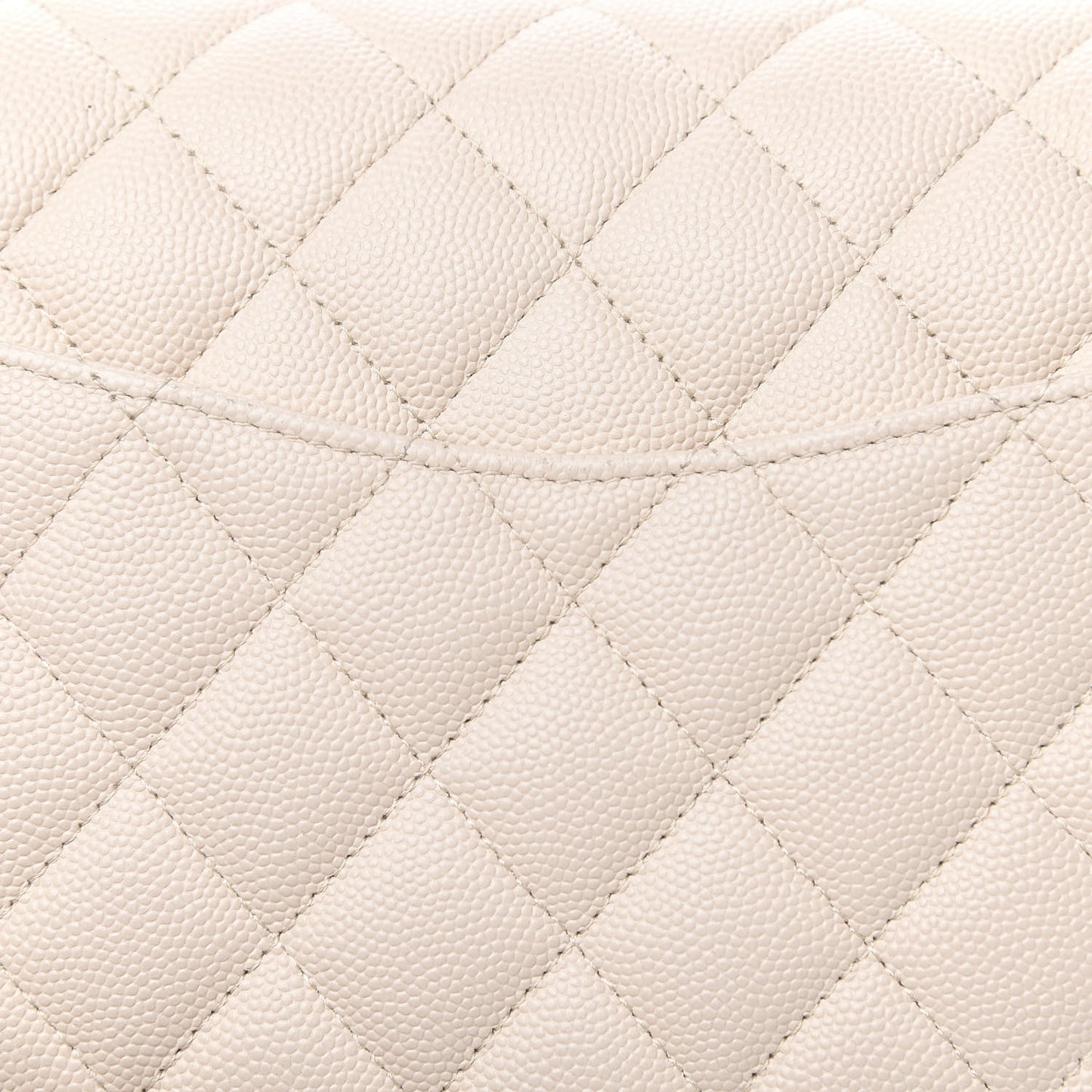 Caviar Quilted Medium Double Flap Light Beige
