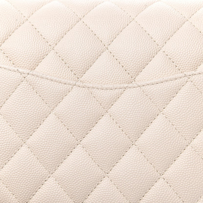 Chanel Caviar Quilted Medium Double Flap Light Beige 14 of 16