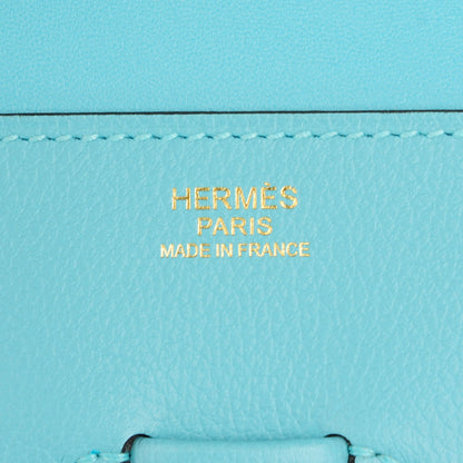 Hermes Swift Pliplat Clutch Bleu Saint Cyr 6 of 8