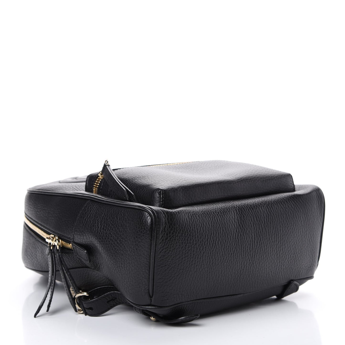 Pebbled Calfskin Soho Chain Backpack Black