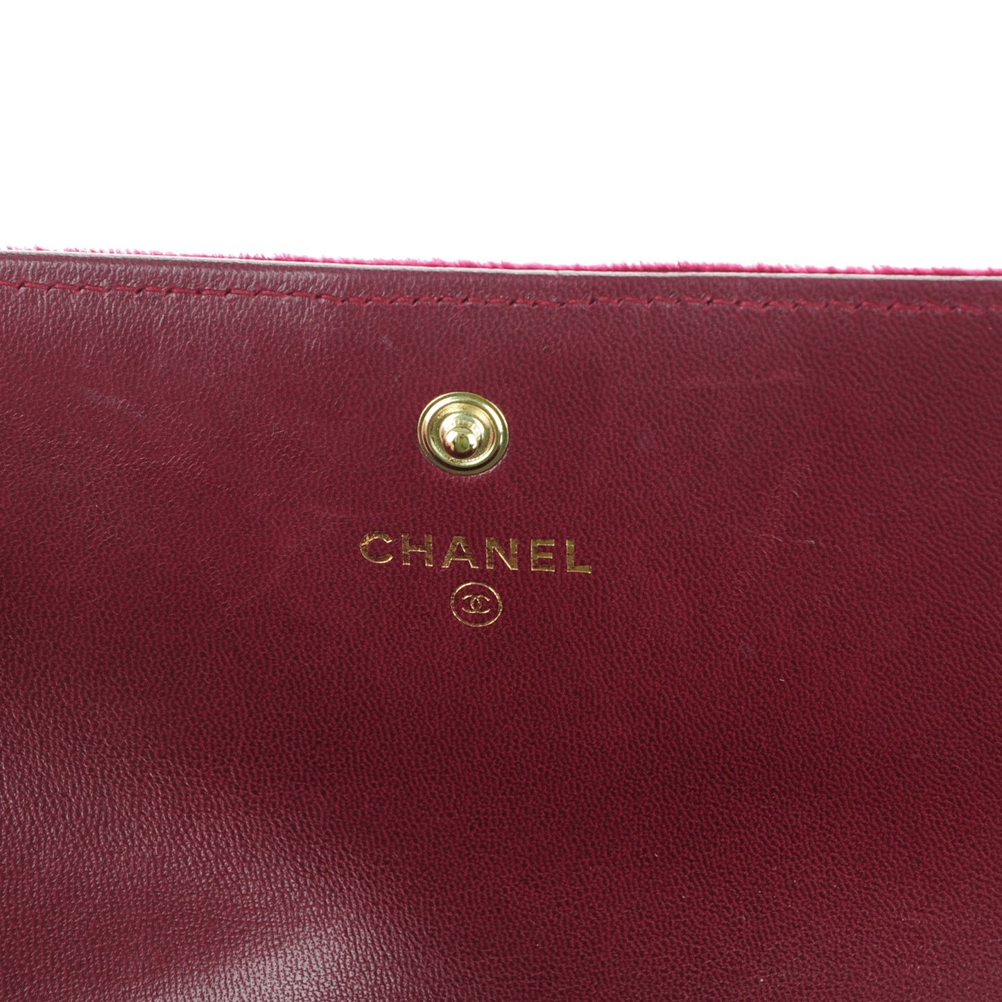 Velvet Boy Wallet On Removable Chain Burgundy