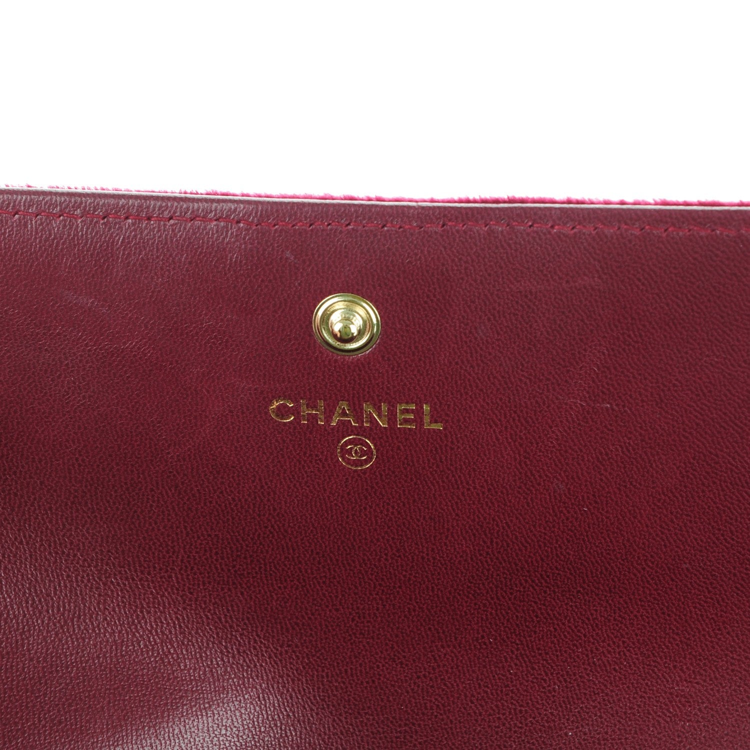 Chanel Velvet Boy Wallet On Removable Chain Burgundy 6 of 8