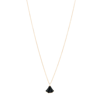 Bulgari 18K Rose Gold Diamond Black Onyx Divas' Dream Pendant Necklace 1 of 9