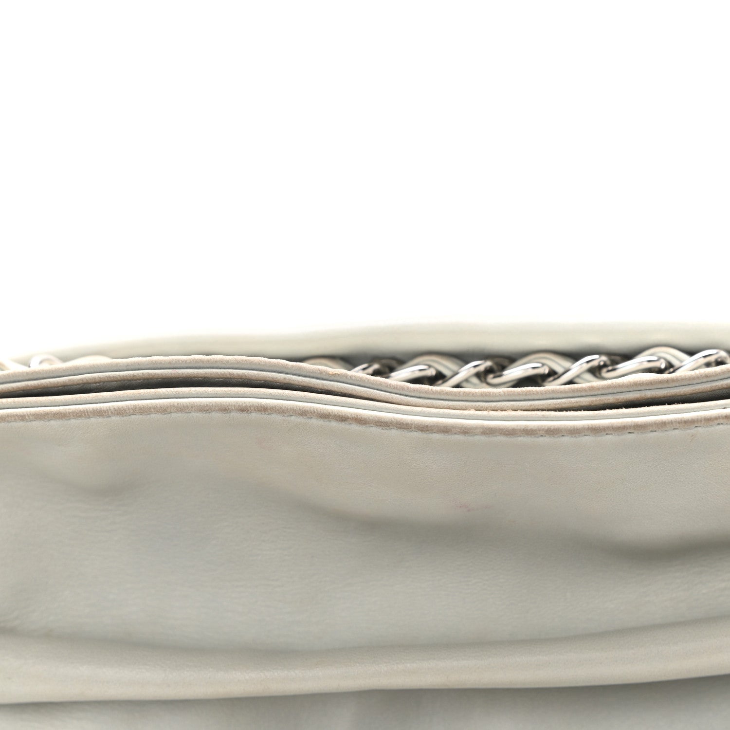 Chanel Lambskin Large Sharpei Shoulder Bag Grey 14 of 15