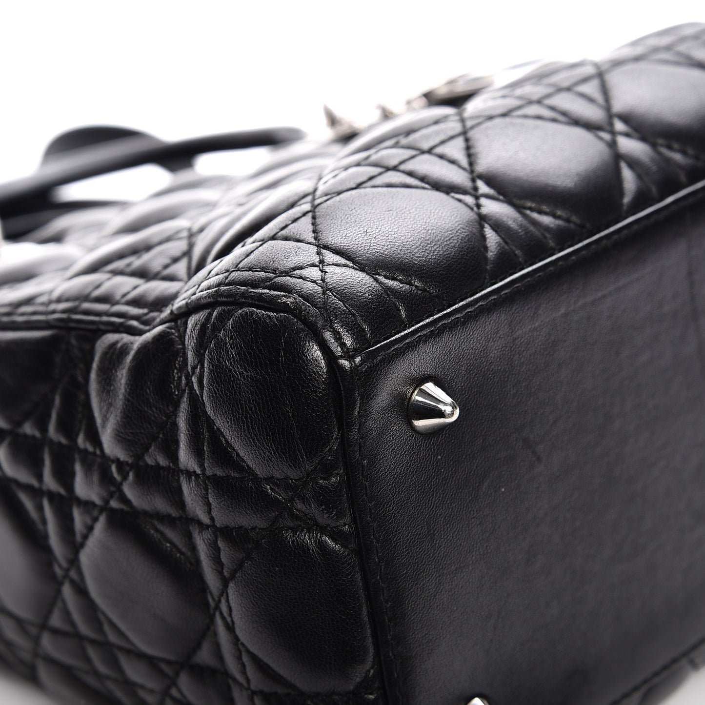 Lambskin Cannage Medium Lady Dior Black
