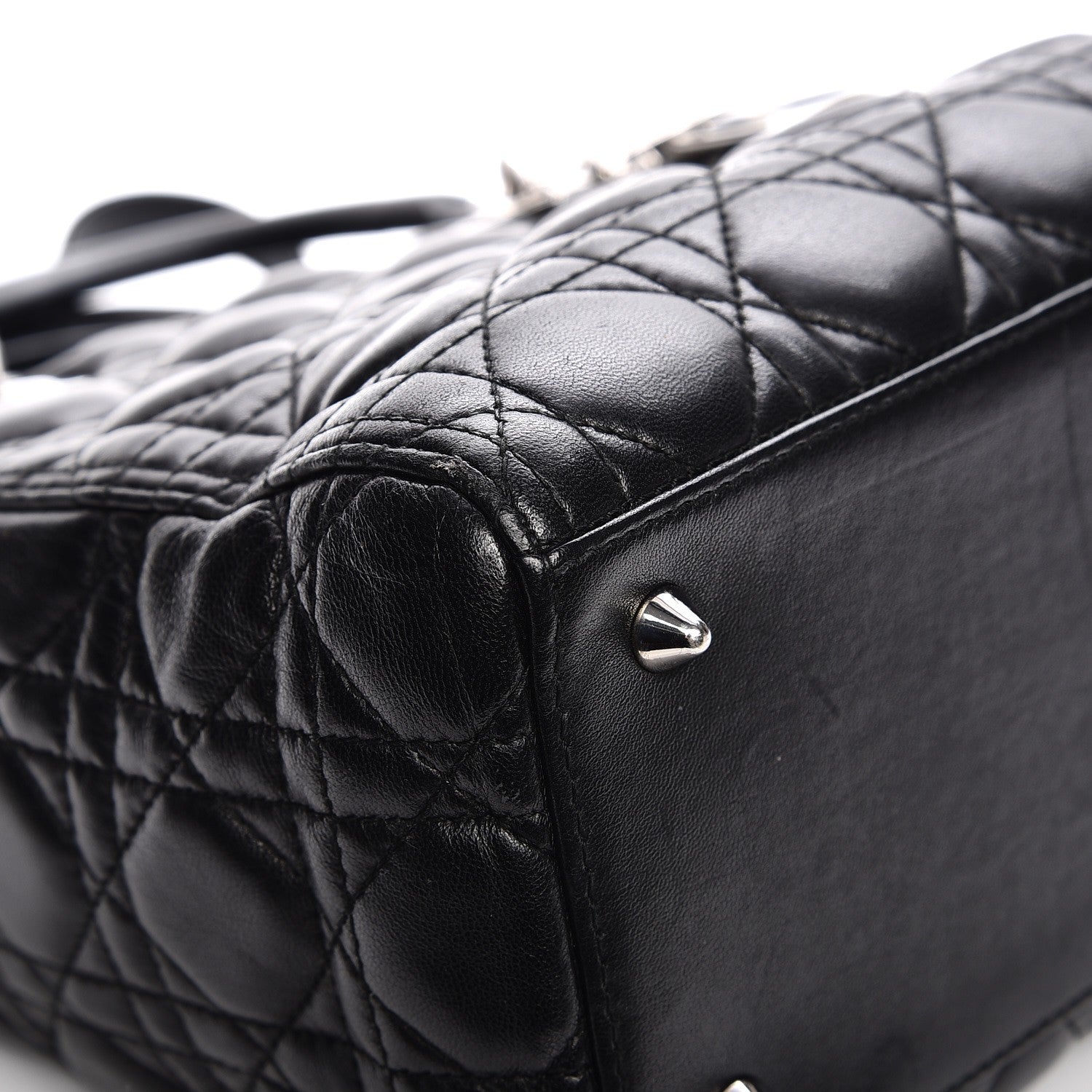 Christian Dior Lambskin Cannage Medium Lady Dior Black 5 of 16