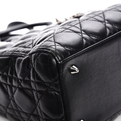 Christian Dior Lambskin Cannage Medium Lady Dior Black 5 of 16