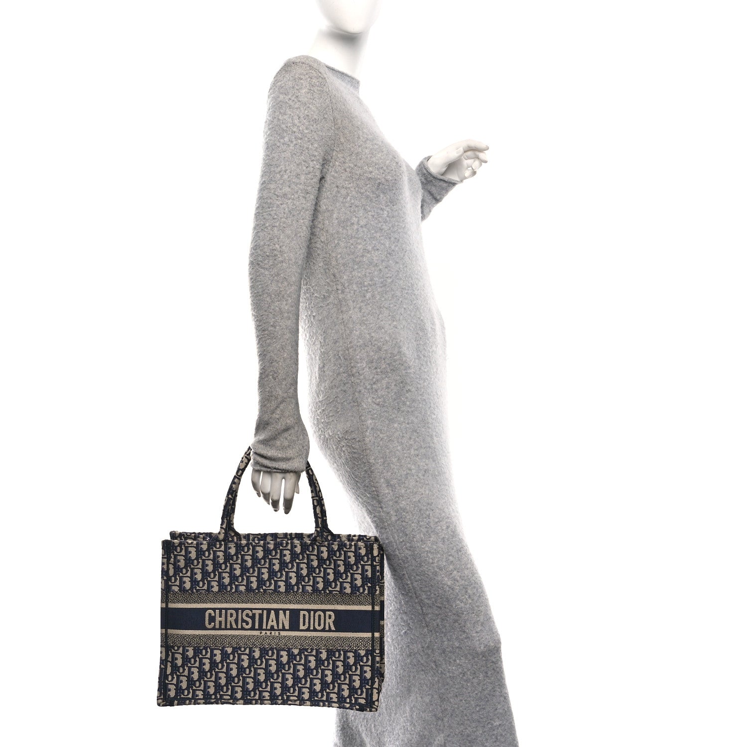 Christian Dior Oblique Medium Book Tote Blue Multicolor 2 of 13