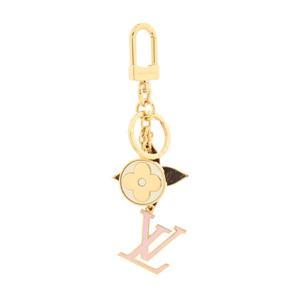 Louis Vuitton Metal Monogram Epi Spring Street Bag Charm Key Holder Gold 1 of 4