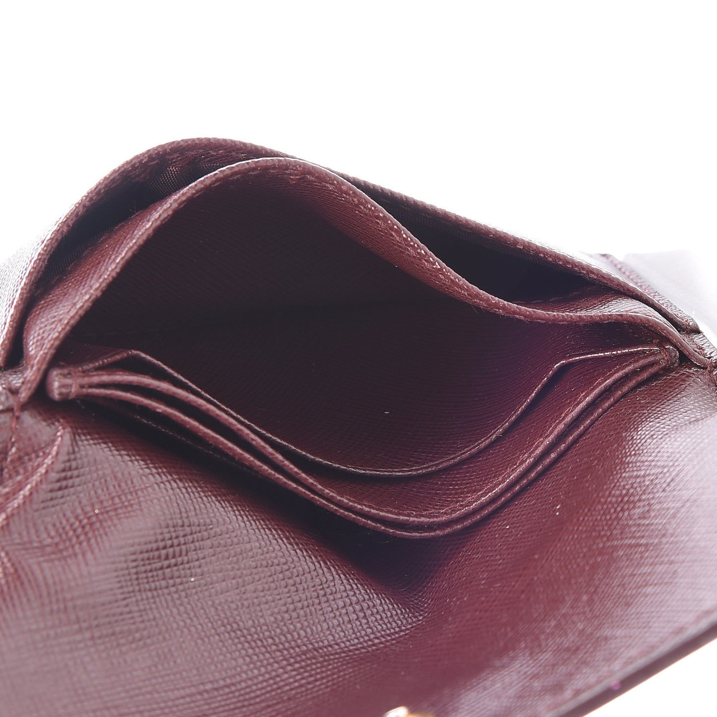 Saffiano Metal Flap Wallet Granato