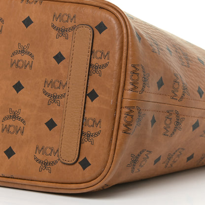 MCM Visetos Medium Liz Reversible Shopper Tote Cognac 14 of 17