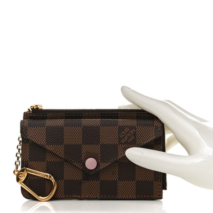 Louis Vuitton Damier Ebene Recto Verso Card Holder Rose Ballerine 2 of 11