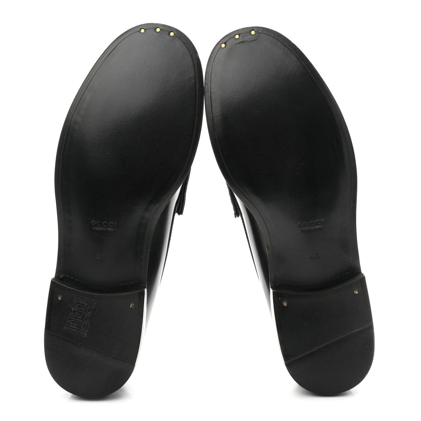 Calfskin Millennial Ribot Womens GG Loafers 40 Black
