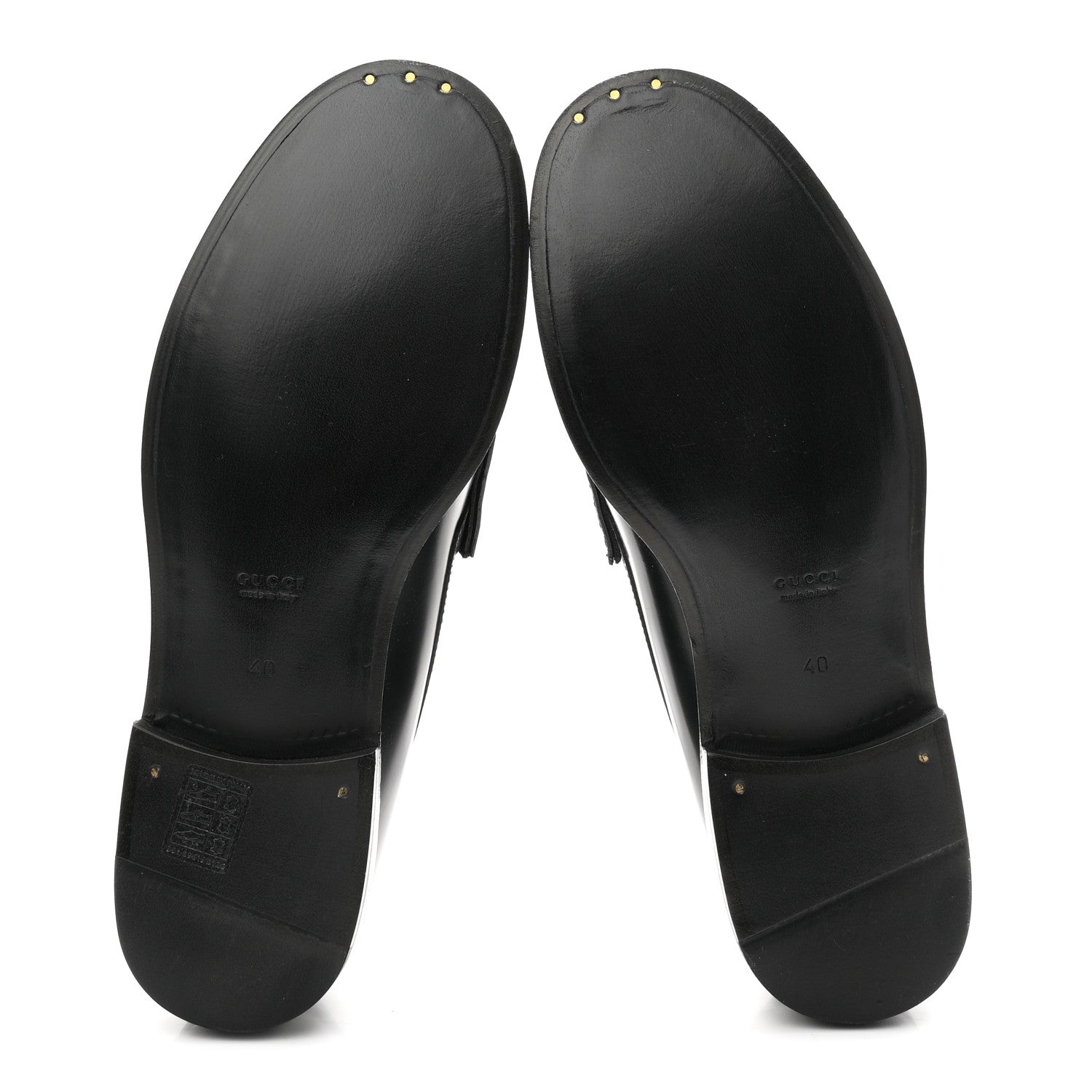 Gucci Calfskin Millennial Ribot Womens GG Loafers 40 Black 6 of 10
