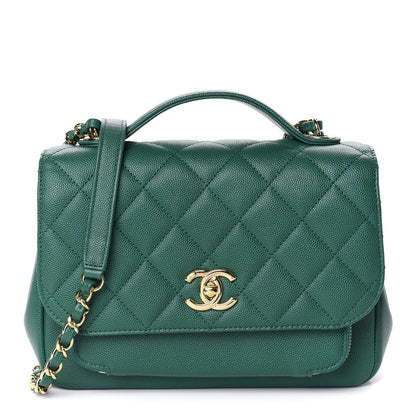 Chanel Caviar Quilted Medium Business Affinity Flap Green 1 of 10