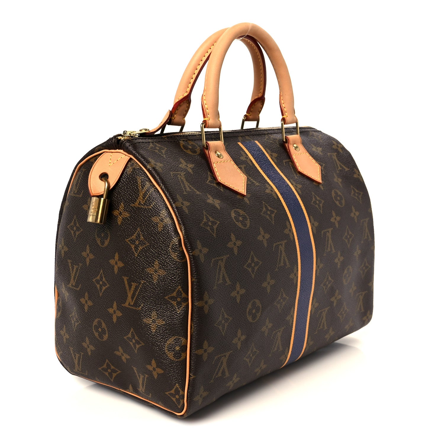 Louis Vuitton Monogram My LV Heritage Speedy 30 Blue Marine Yellow 3 of 12